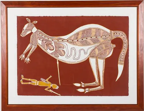 Aboriginal Painting of a Kangaroo