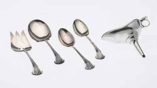 4 Tuttle Onslow Sterling Utensils & Wine Funnel