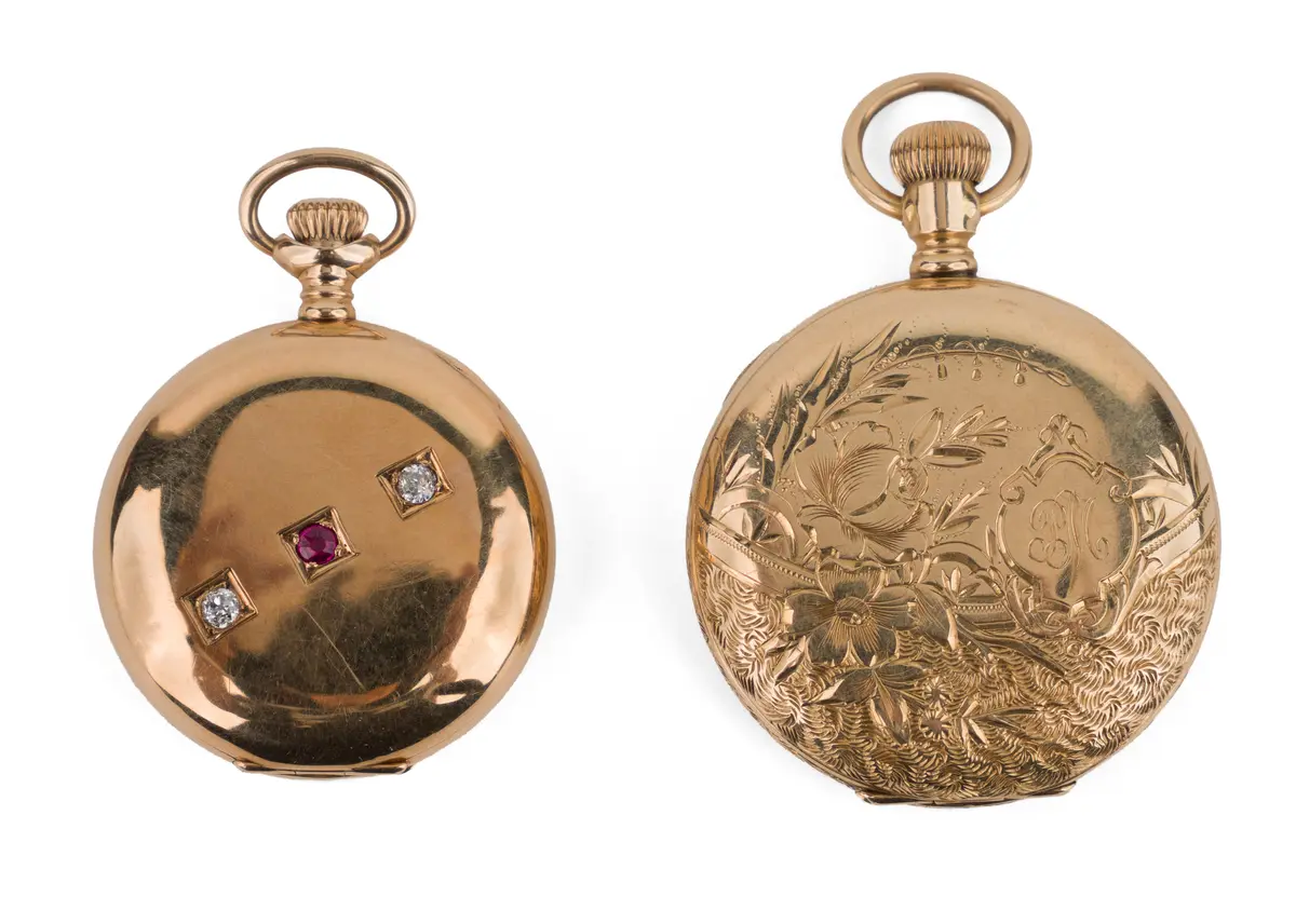 Two Waltham 14K Gold Pocket watches