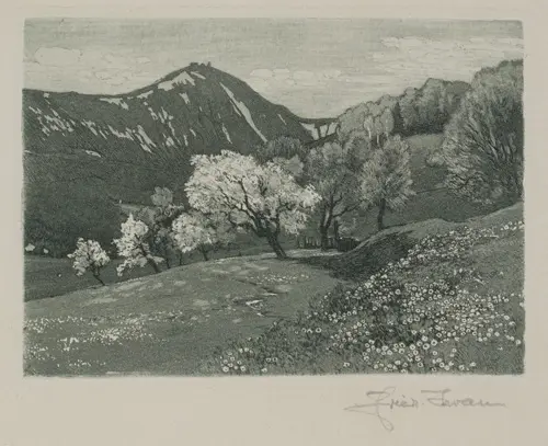 304 Friedrich Iwan, Sommer an der Schneekoppe. Wohl 1920er/1930er Jahre.