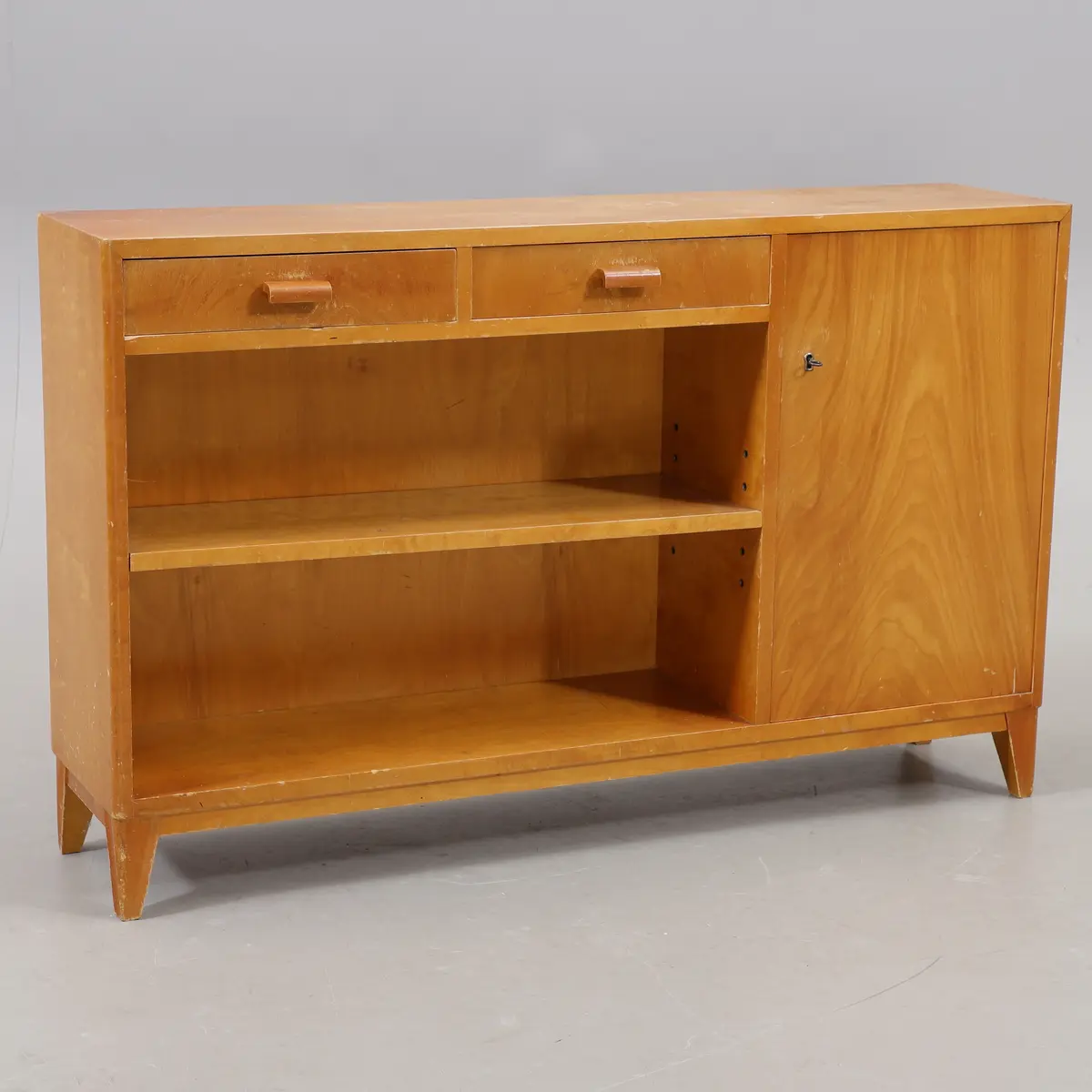 BOKHYLLA MED SKÅP, alm, Swedish modern, 1940-tal.