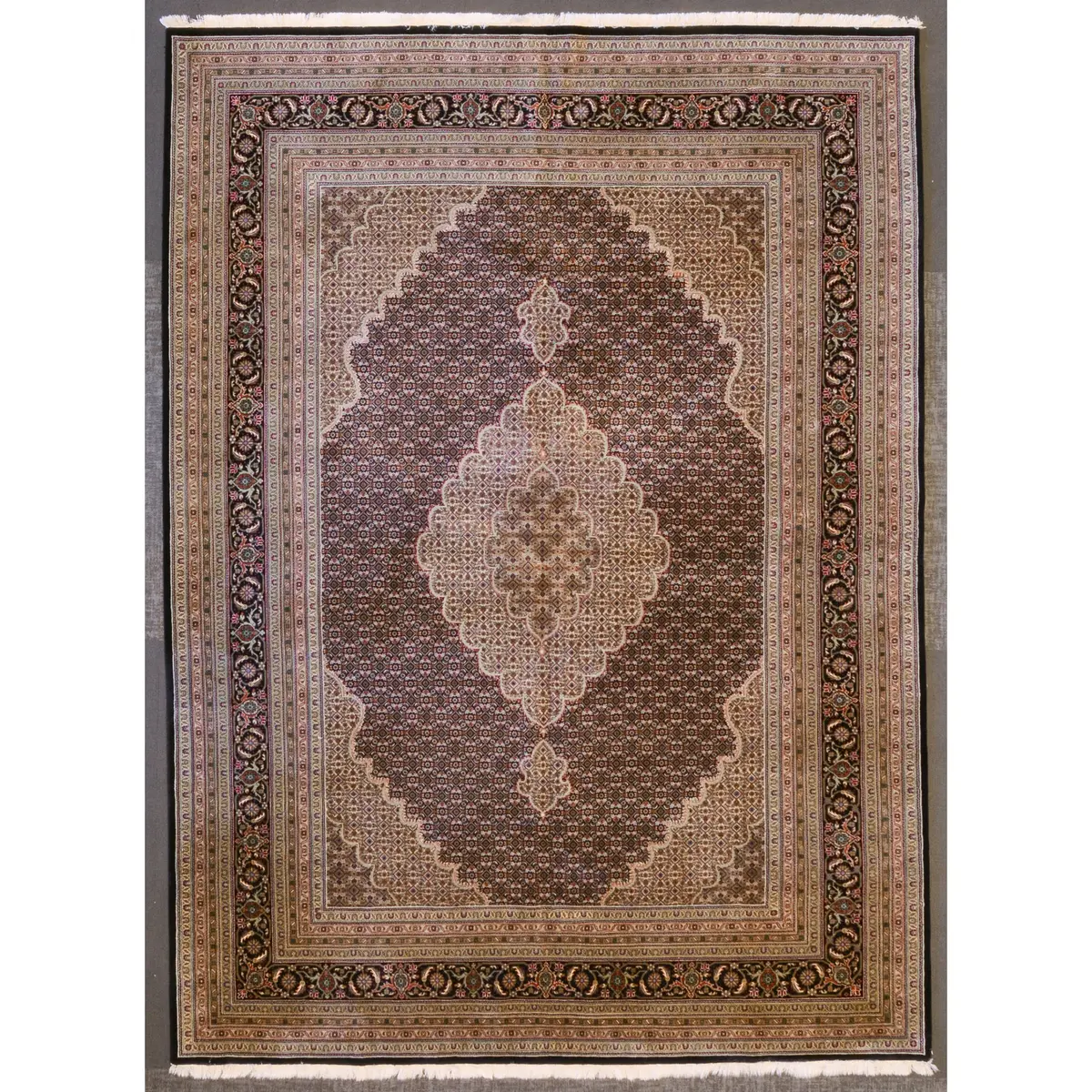 Indo Tabriz Rug, Persia, 9 x 12.2