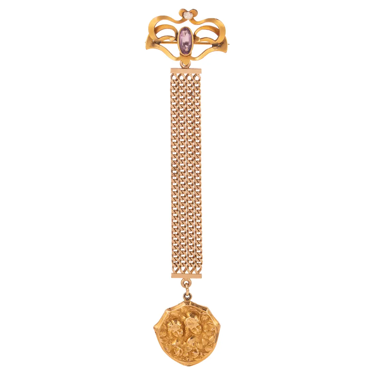 An Art Nouveau Pin & Pendant in Gold
