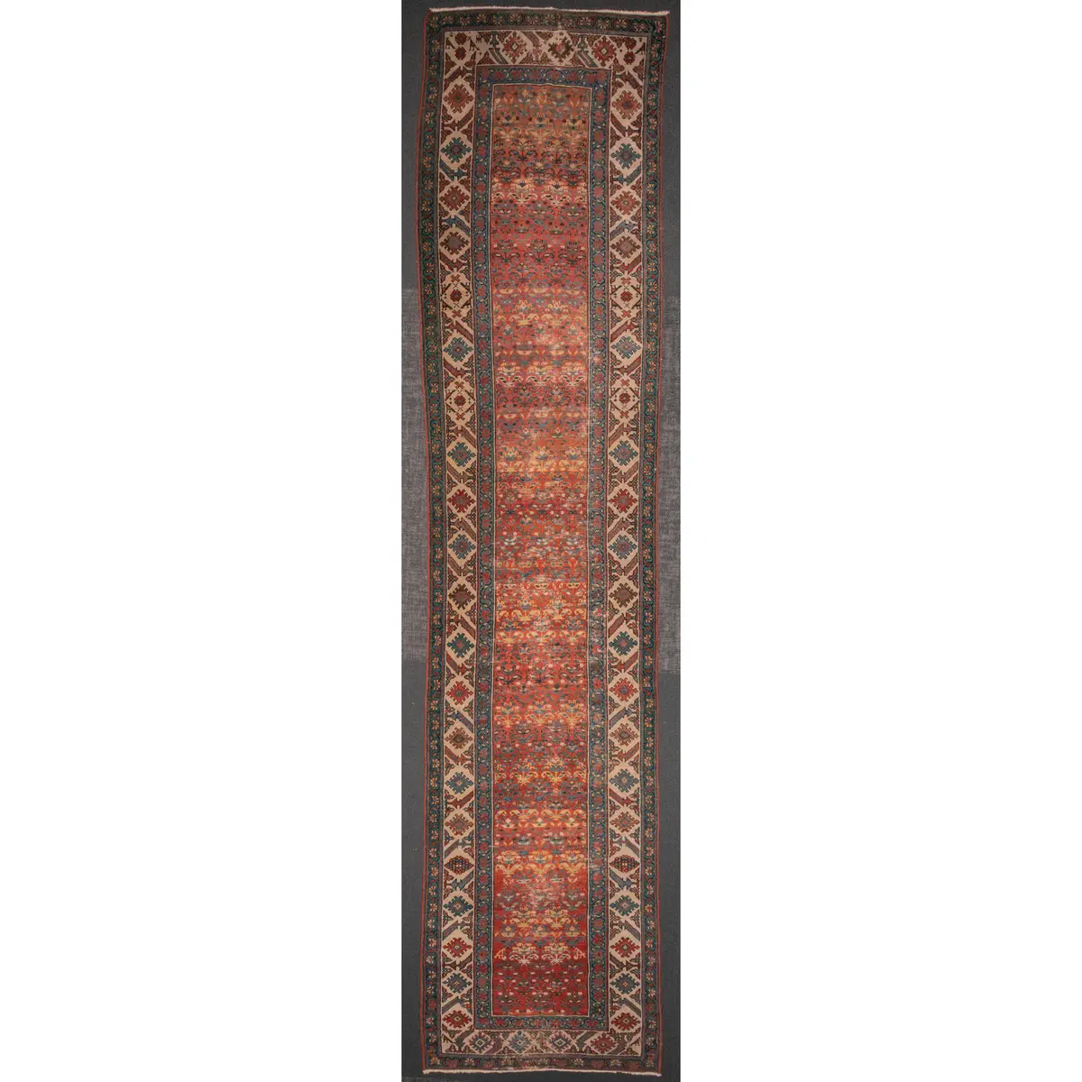 Antique Kazak Runner, Persia, 2.10 x 12.7
