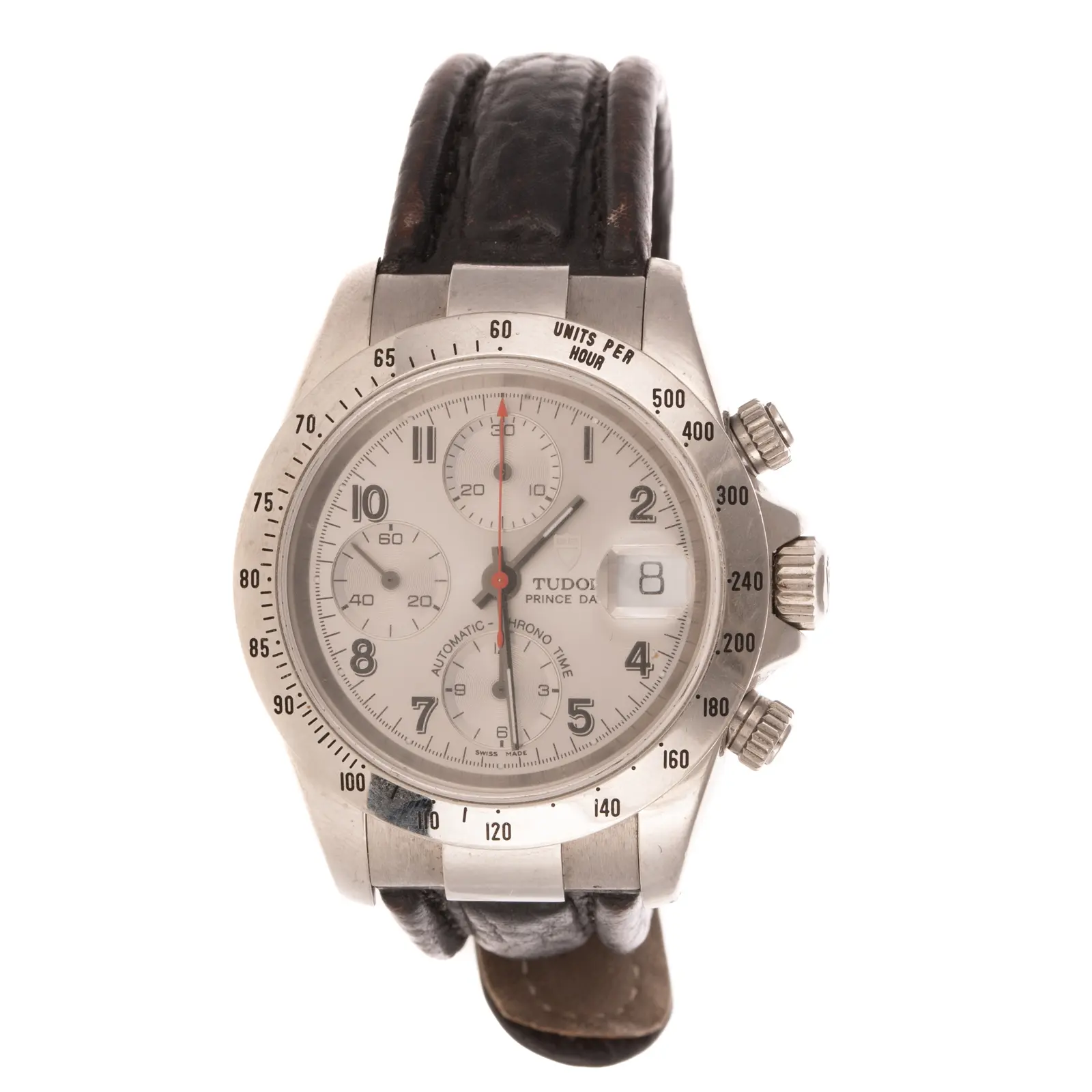 A Tudor Prince Date Chronograph Wrist Watch in Stainless Steel