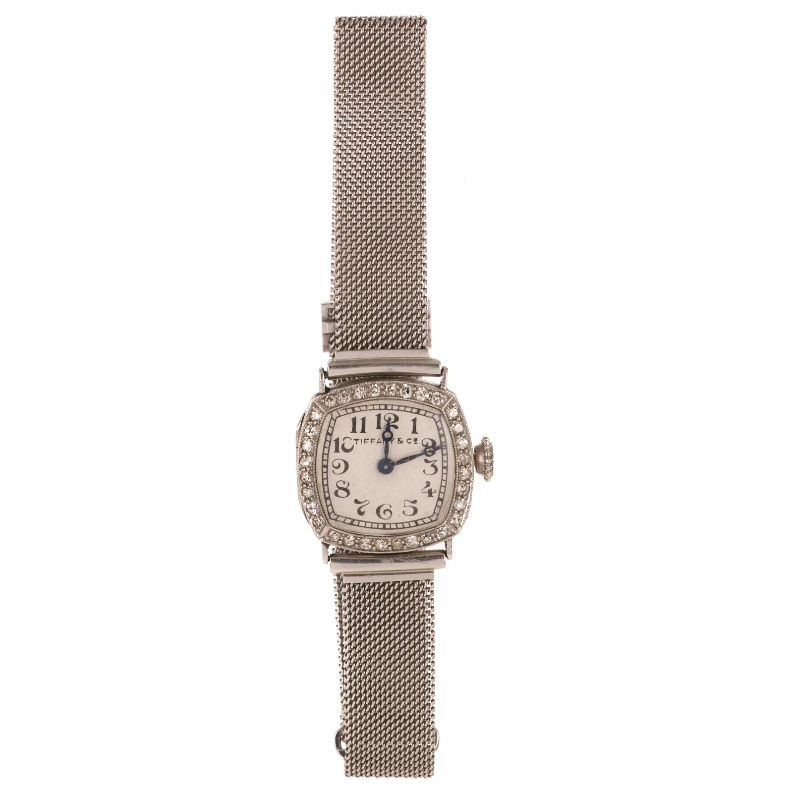 An Art Deco Tiffany & Co Diamond Cocktail Watch in Platinum