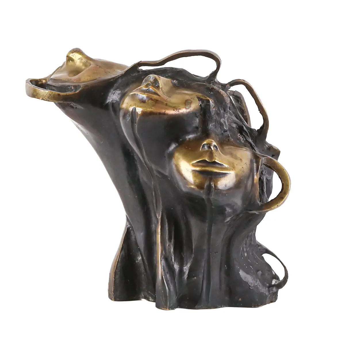 Ilaca. Three Faces, bronze