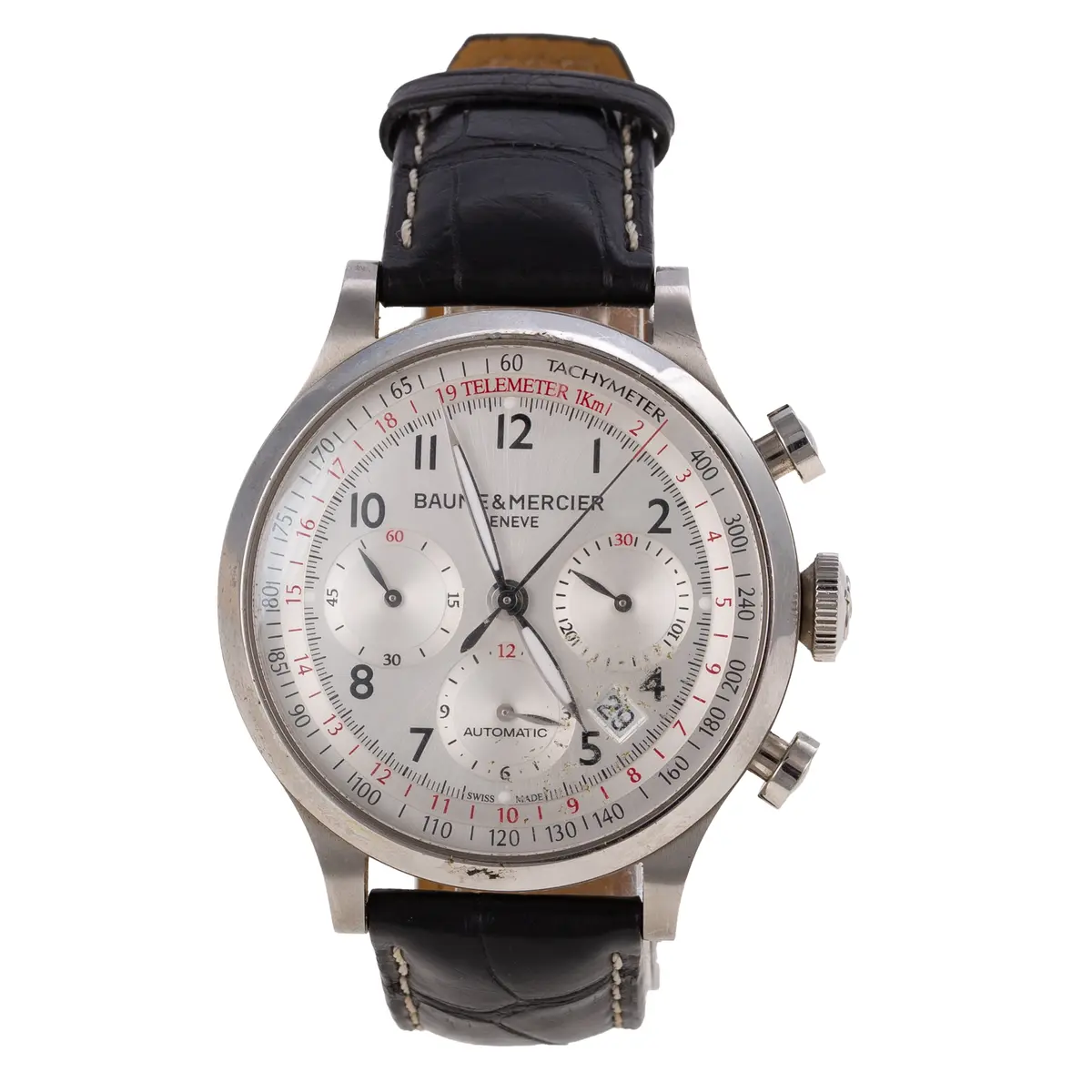 A Baume & Mercier Capeland Chronograph Wrist Watch in Stainless Steel