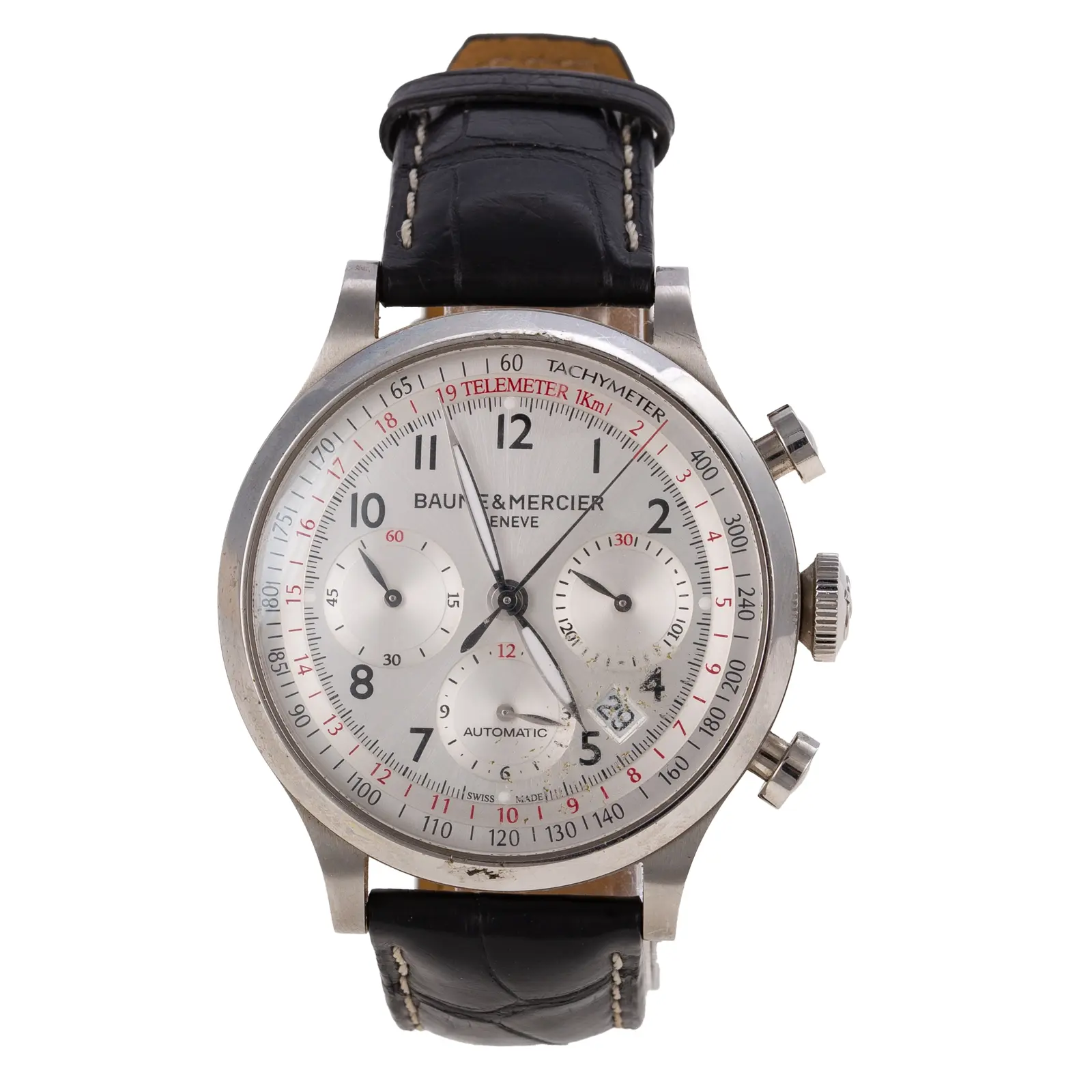 A Baume & Mercier Capeland Chronograph Wrist Watch in Stainless Steel