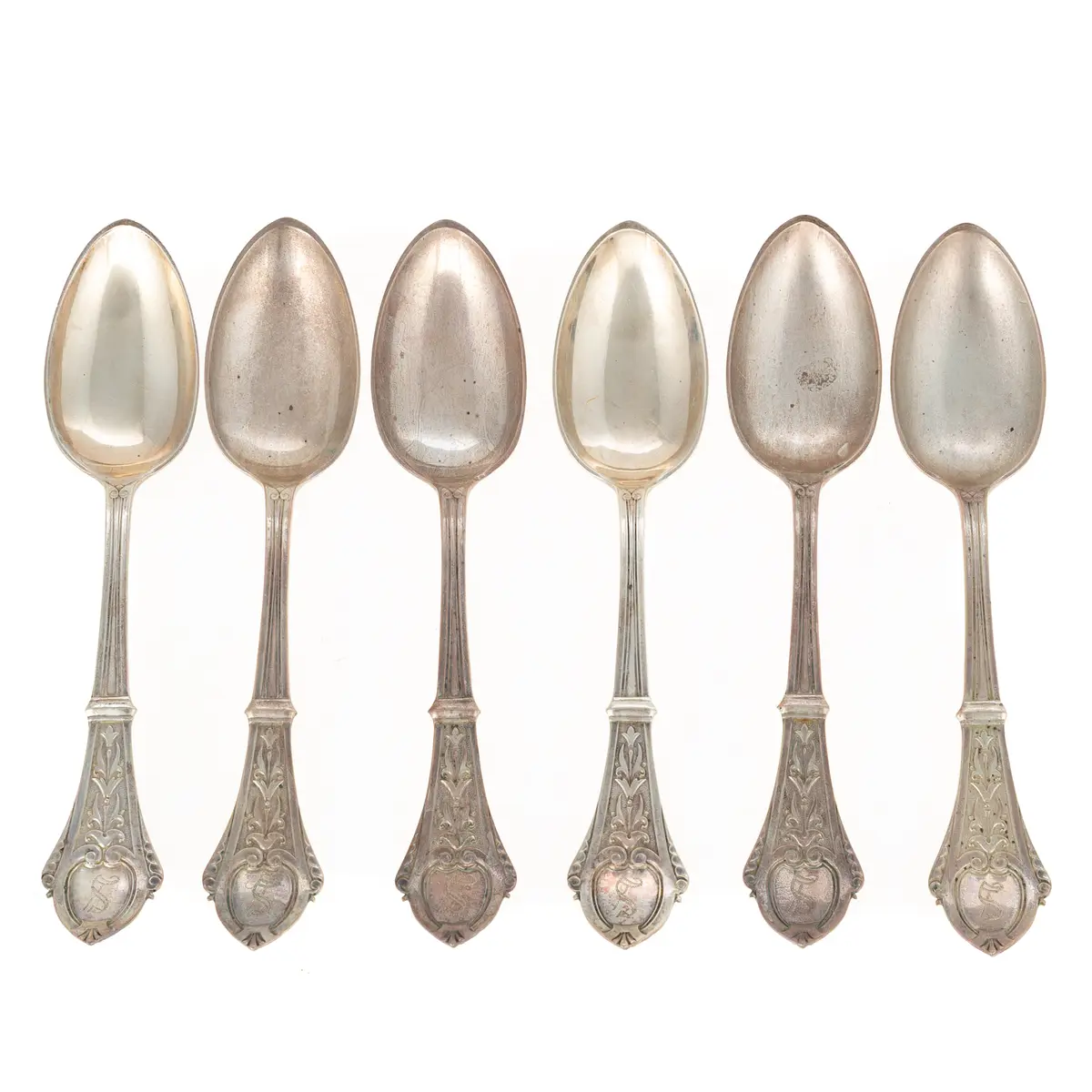 12 Rare New Jersey Coin Silver Teaspoons