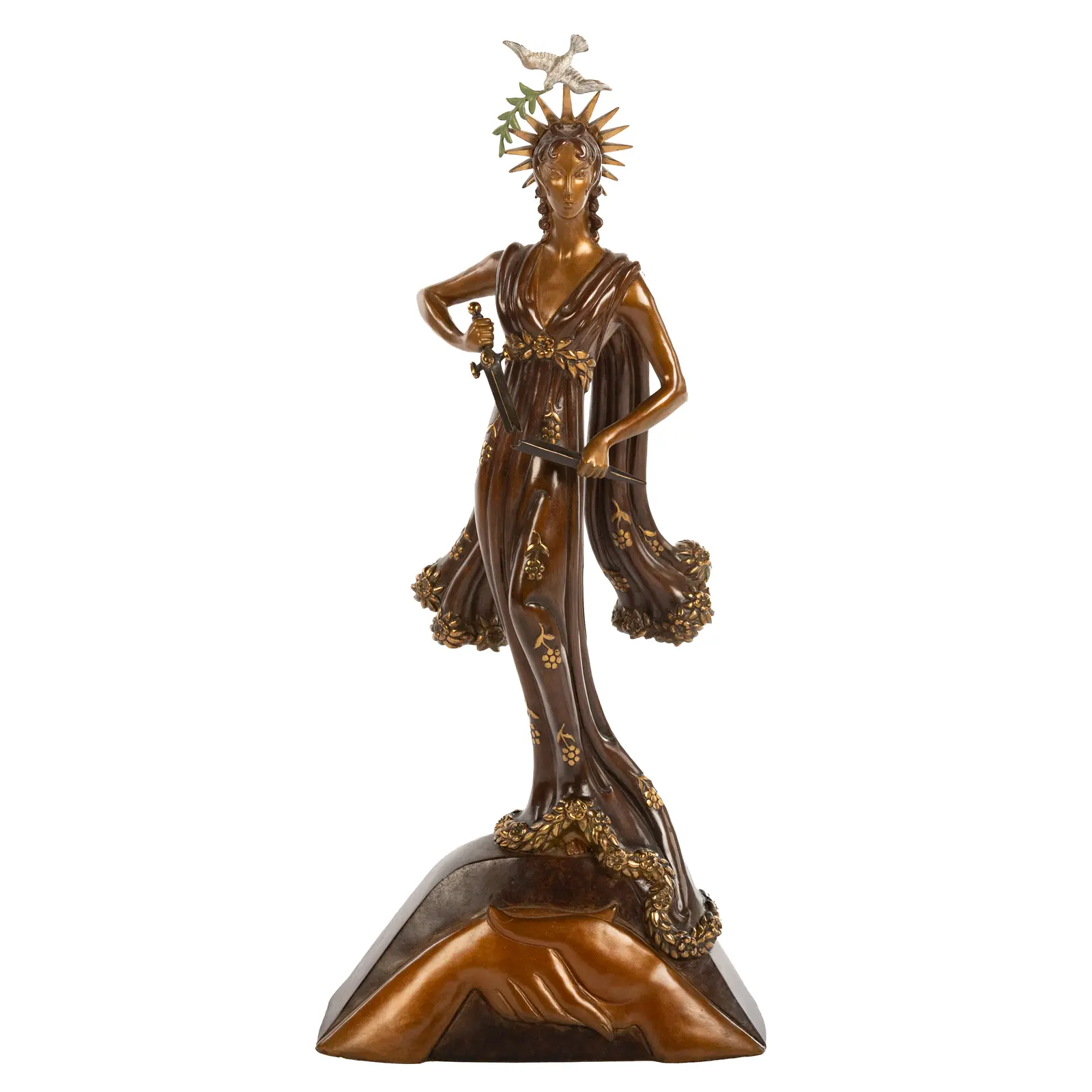 Erte. "Peace," bronze