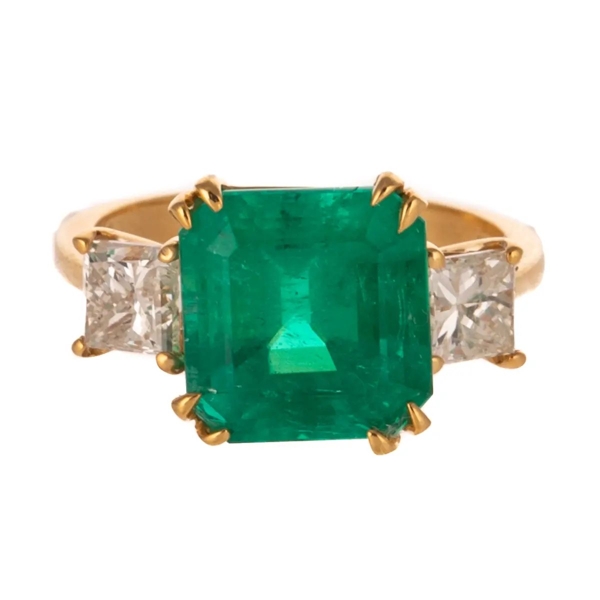 A GIA Columbian Emerald & Diamond Ring in 18K