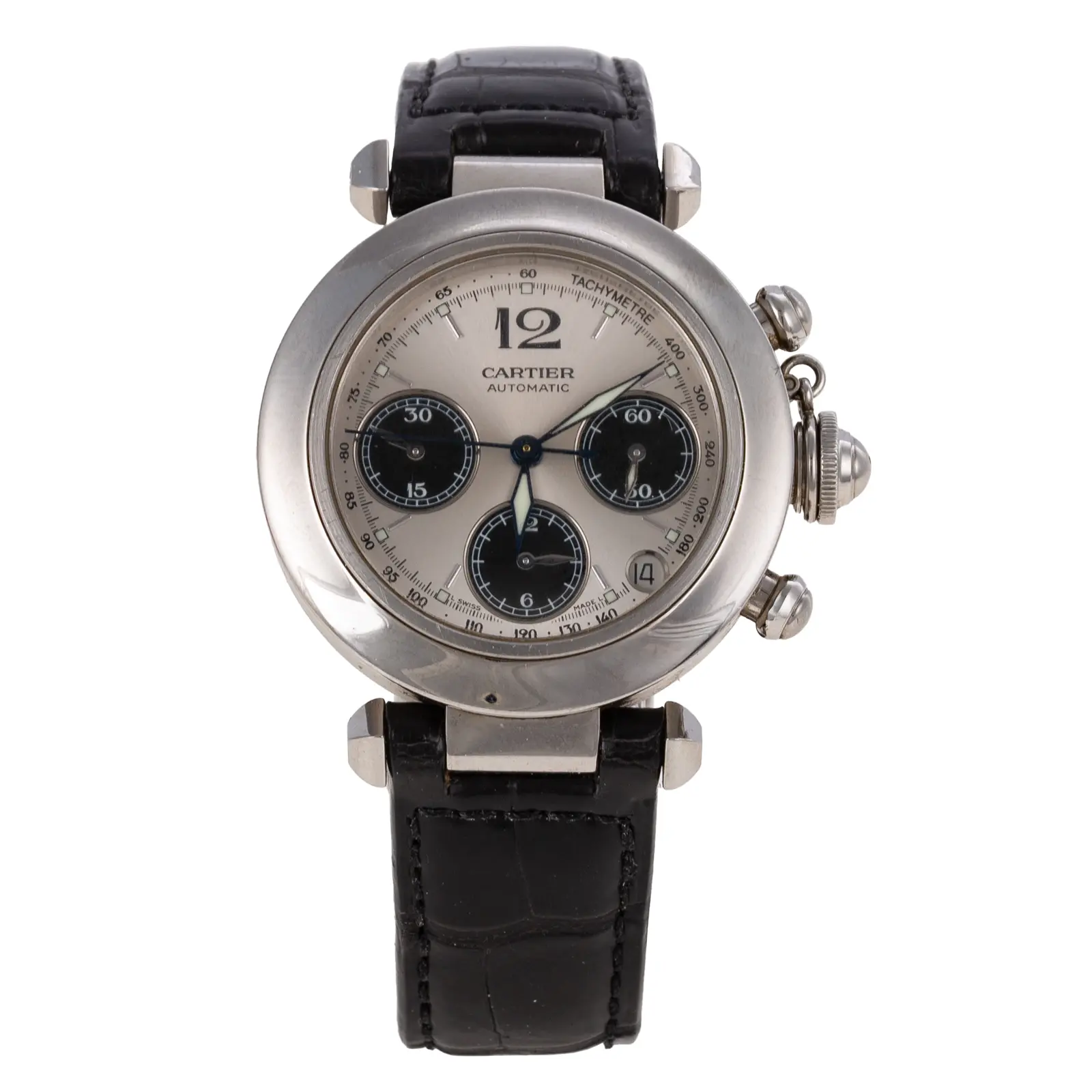 A Cartier Pasha Chronograph in Stainless Steel