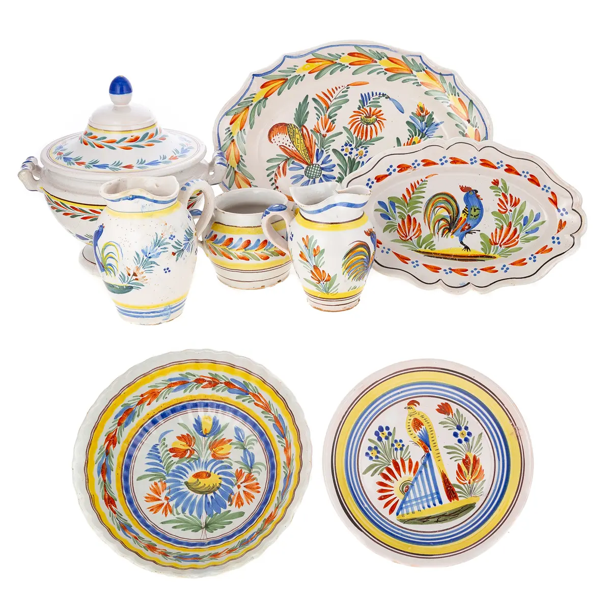 Collection of Henriot Quimper Fleuri Tableware