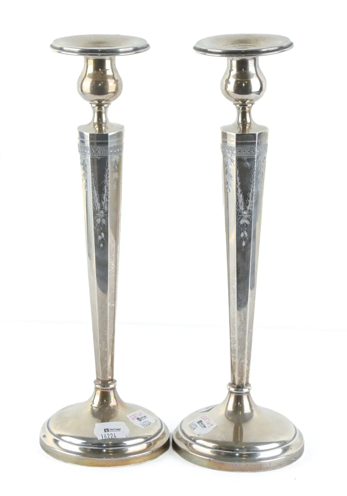 A Pair of Clarence A Vanderbilt Sterling Candlesticks