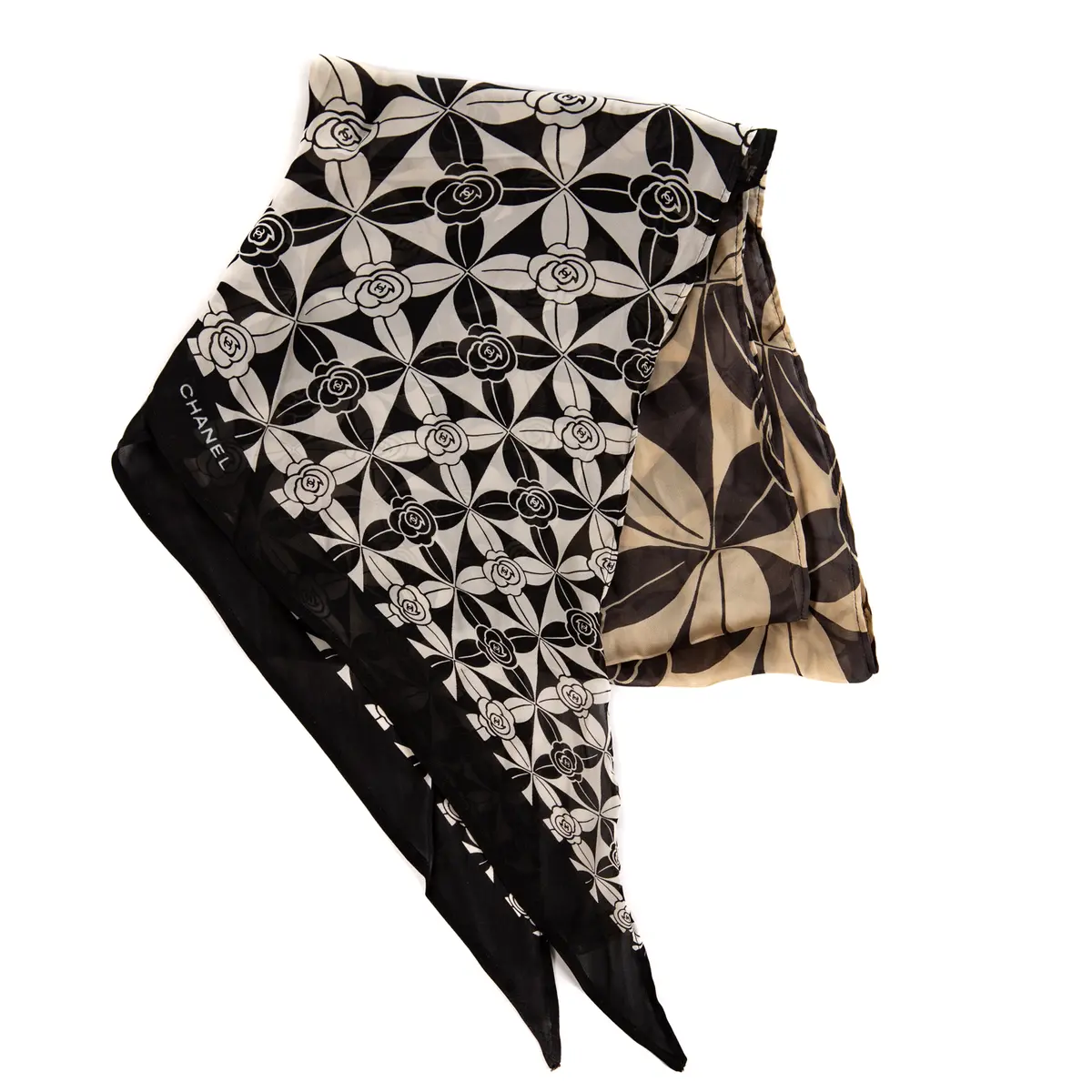 A Vintage Chanel Silk Scarf