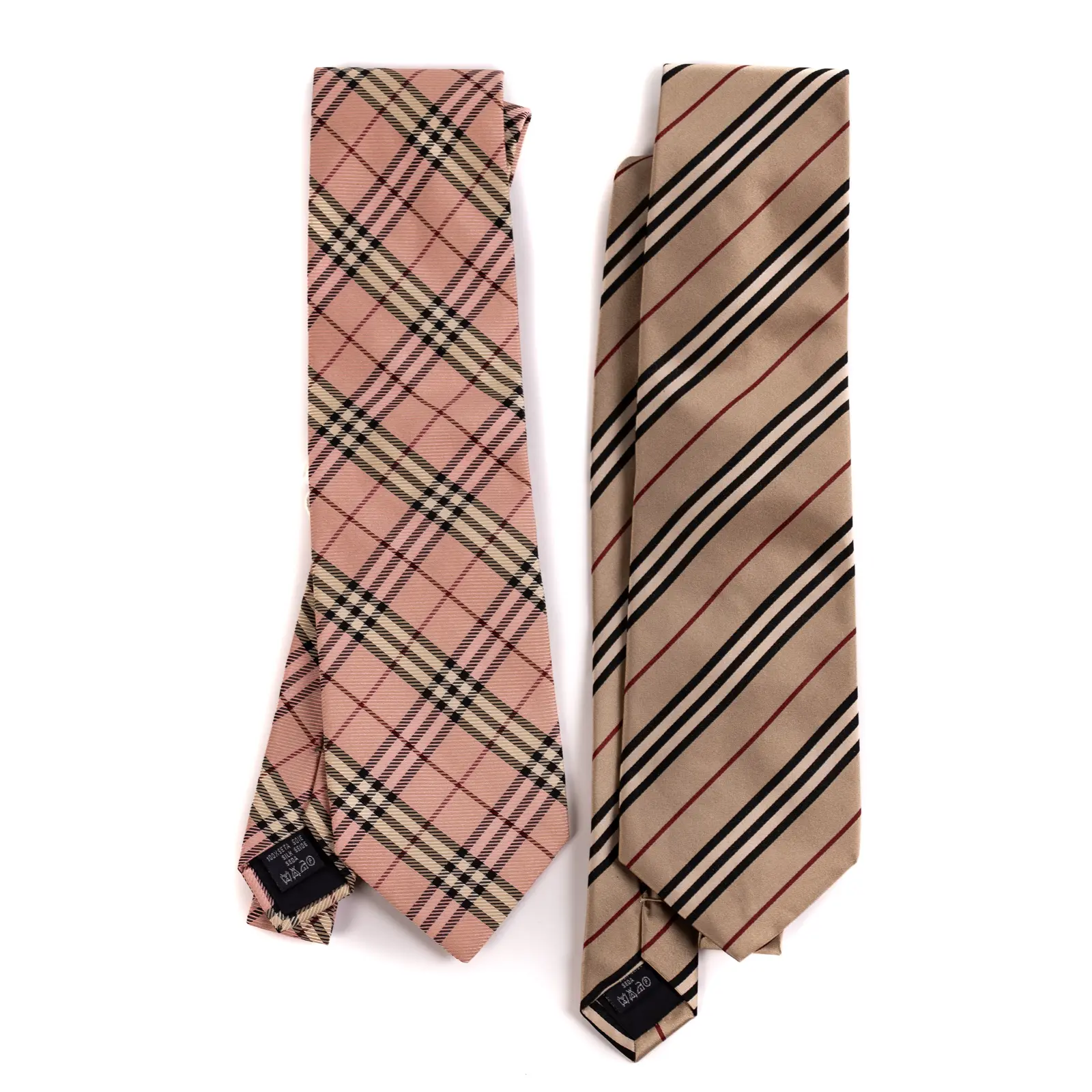 Two Vintage Burberry Silk Neckties