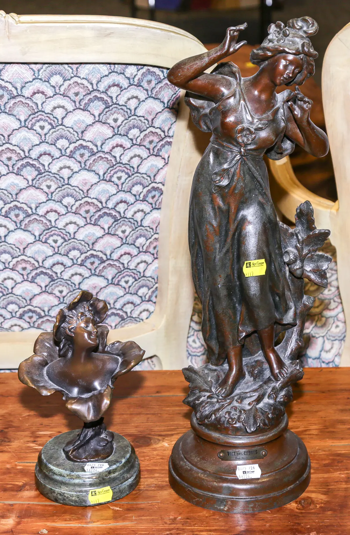 Two Decorative Art Nouveau Sculptures