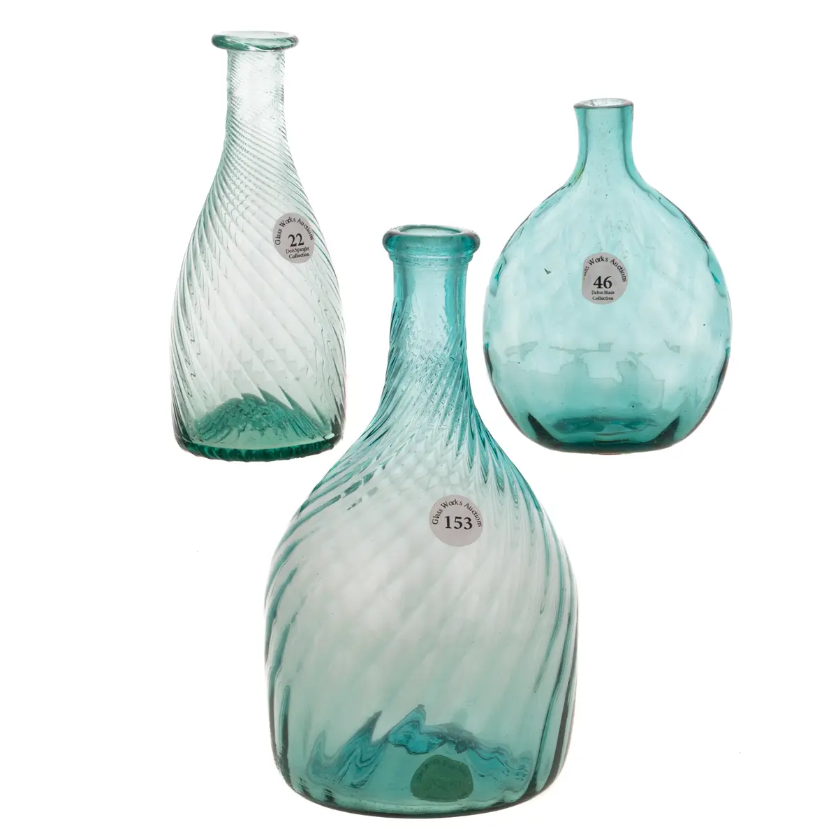 Three American Blown Glass Bottles