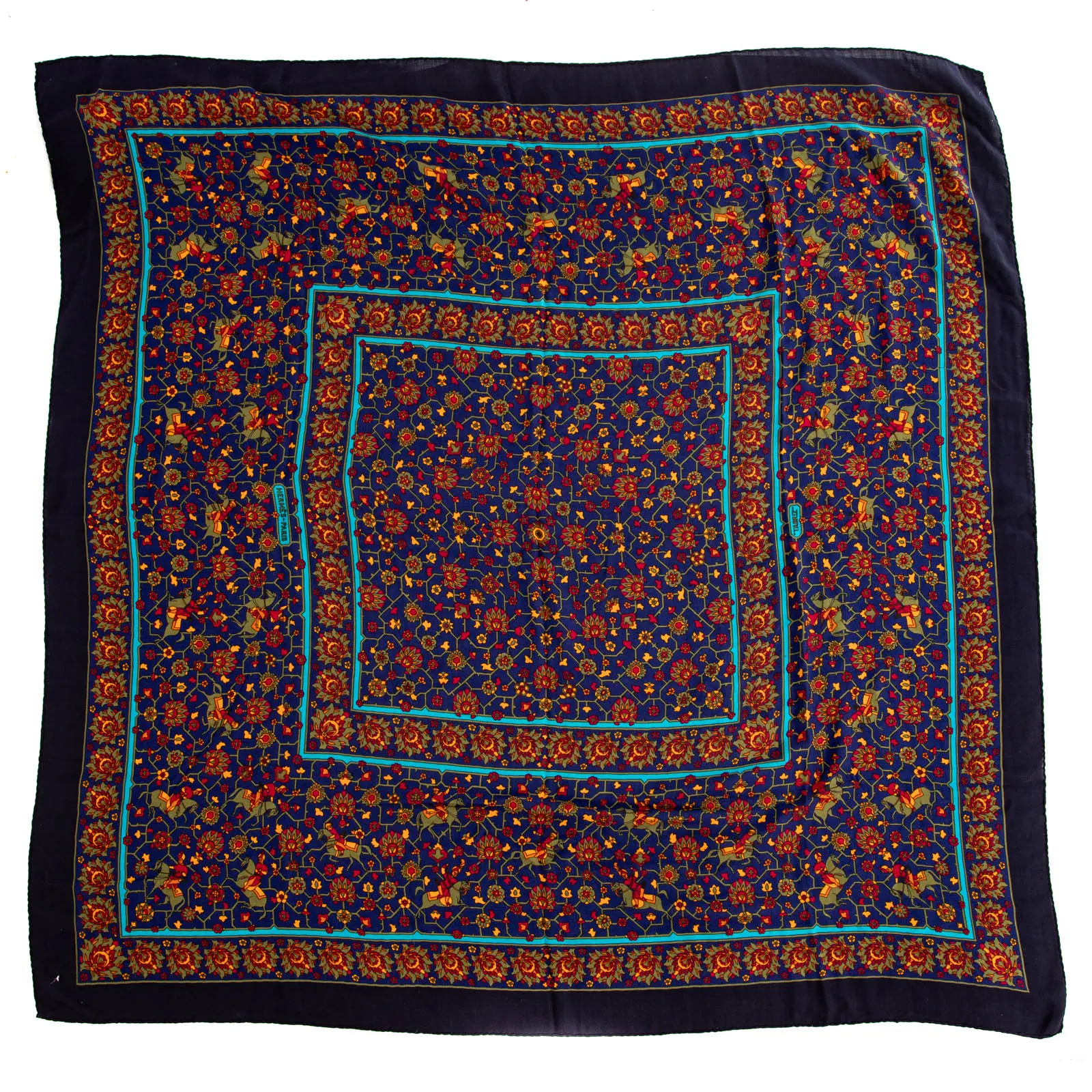 An Hermes "Chasse En Inde Mousseline" Shaw