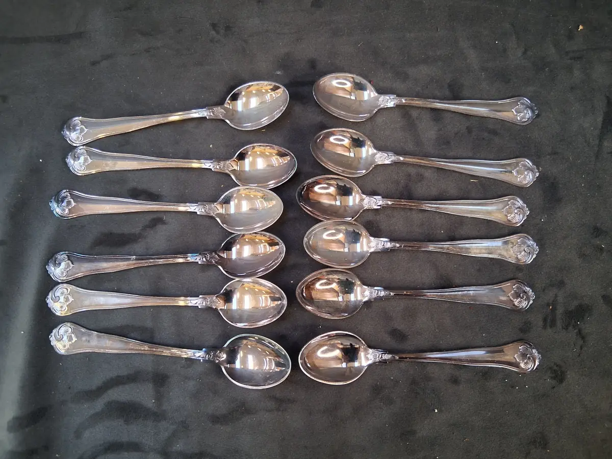 Kaffeskedar, 12 st, silver