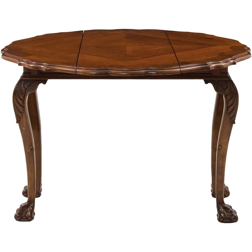 MESA DE ALAS MÉXICO, SIGLO XX Estilo CHIPPENDALE En madera tallada