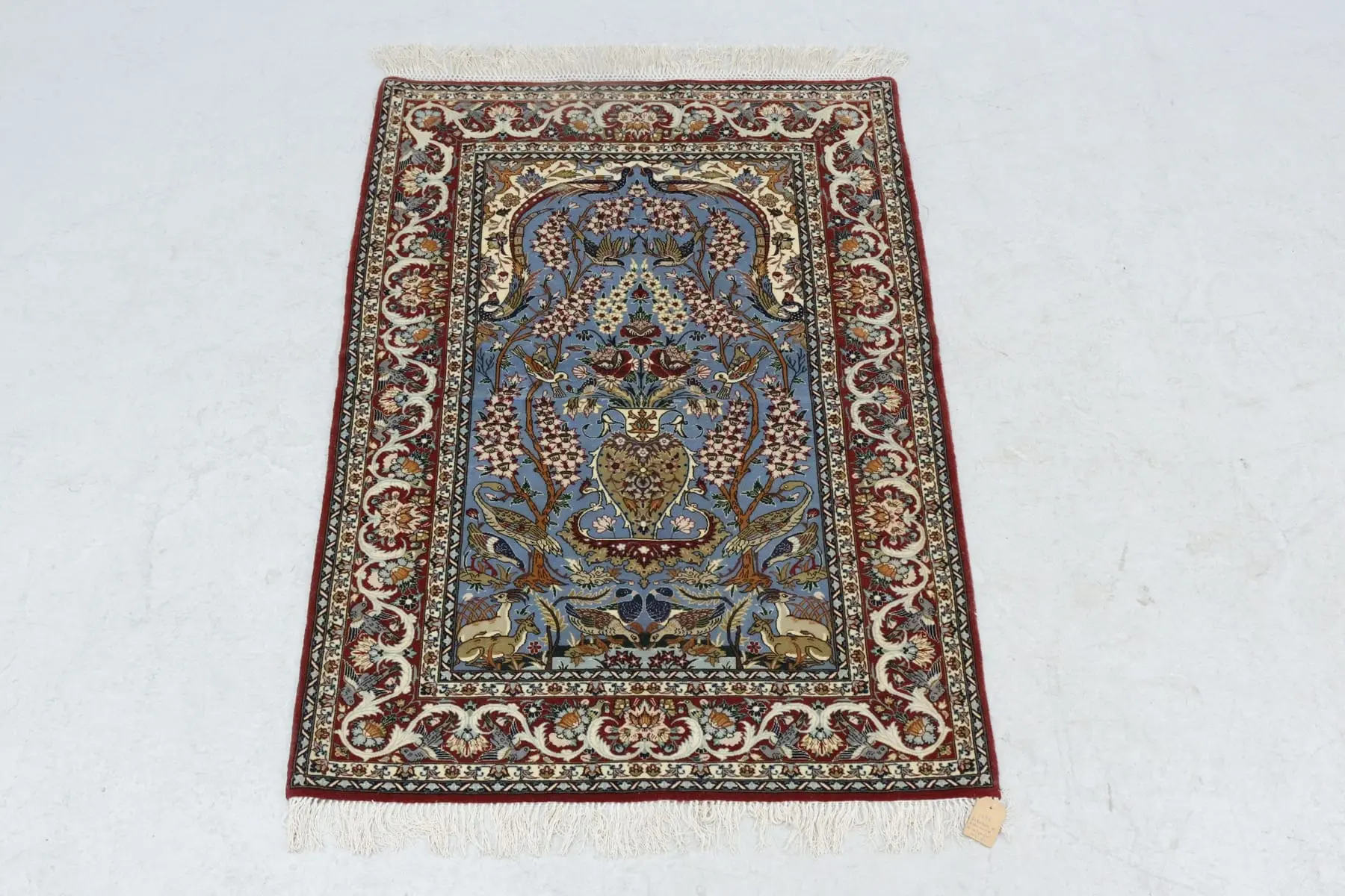Matta, Isfahan med silkesvarp, 102x146cm