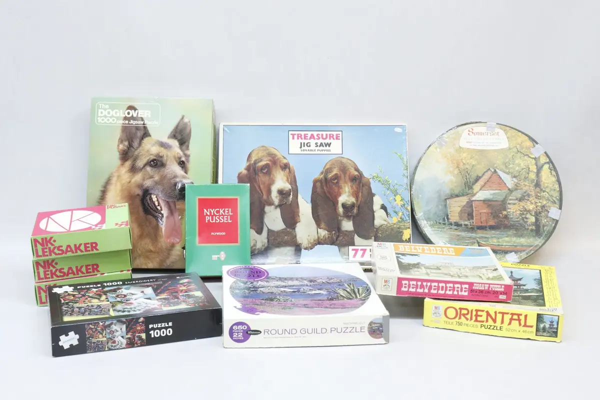 Pussel, 10st, bla Jigsaw och NK