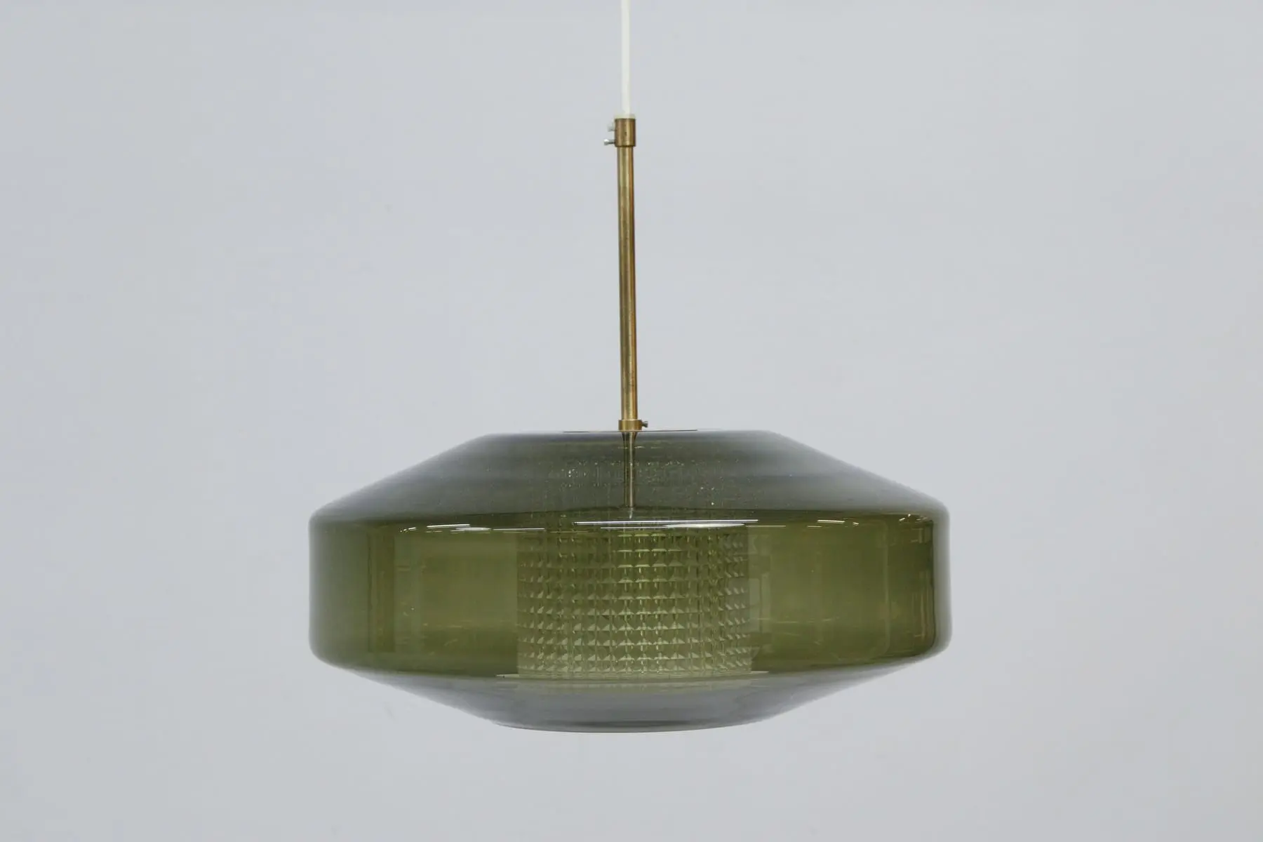 Taklampa, Carl Fagerlund, Orrefors, grönt glas