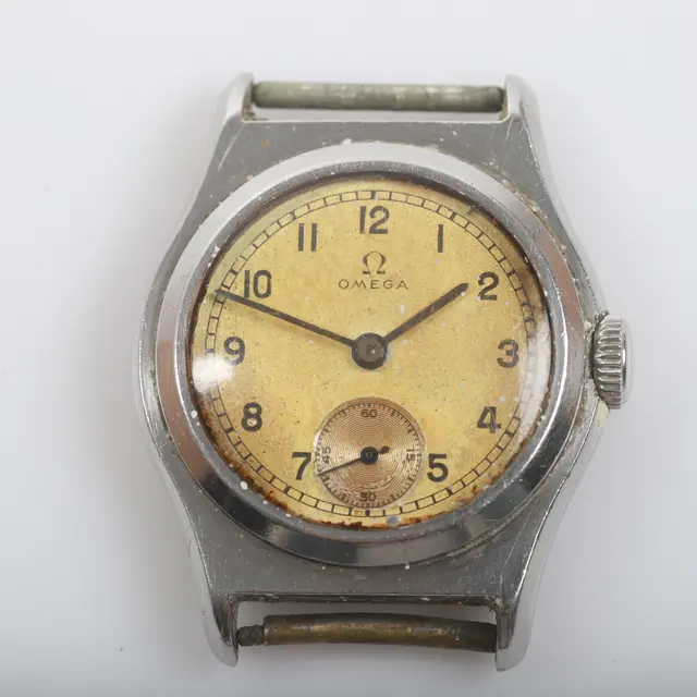 ARMBANDSUR, Omega, stål, 1940-tal.