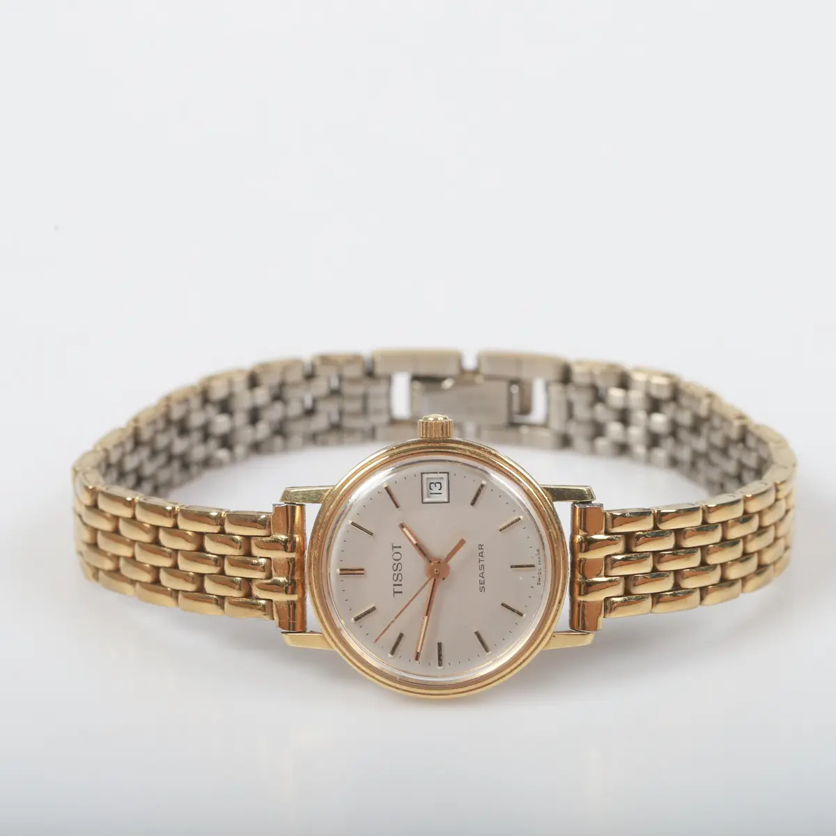 DAMARMBANDSUR, Tissot Seastar, 18 K guld.