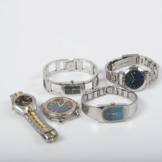 ARMBANDSUR, 5 stycken, Seiko, Casio m. fl. stål.