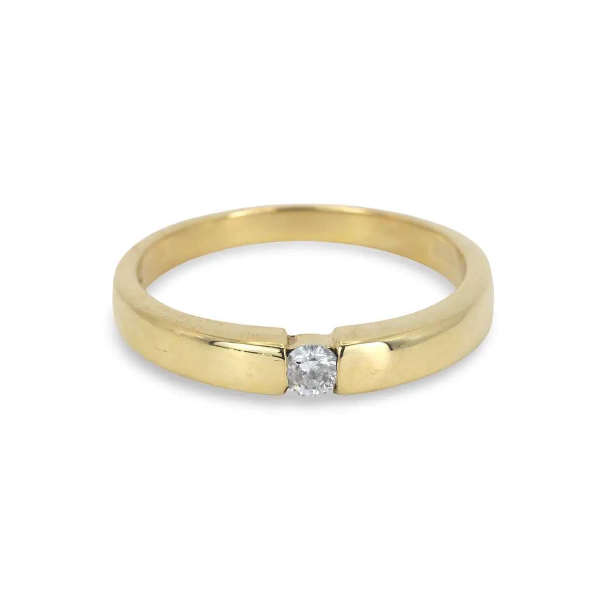 18CT GOLD DIAMOND RING.