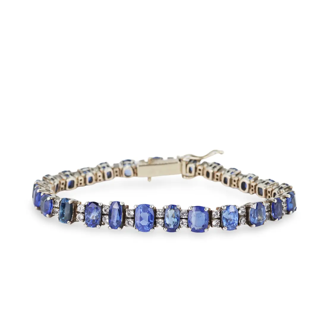 9CT (21.5CT) SAPPHIRE BRACELET.