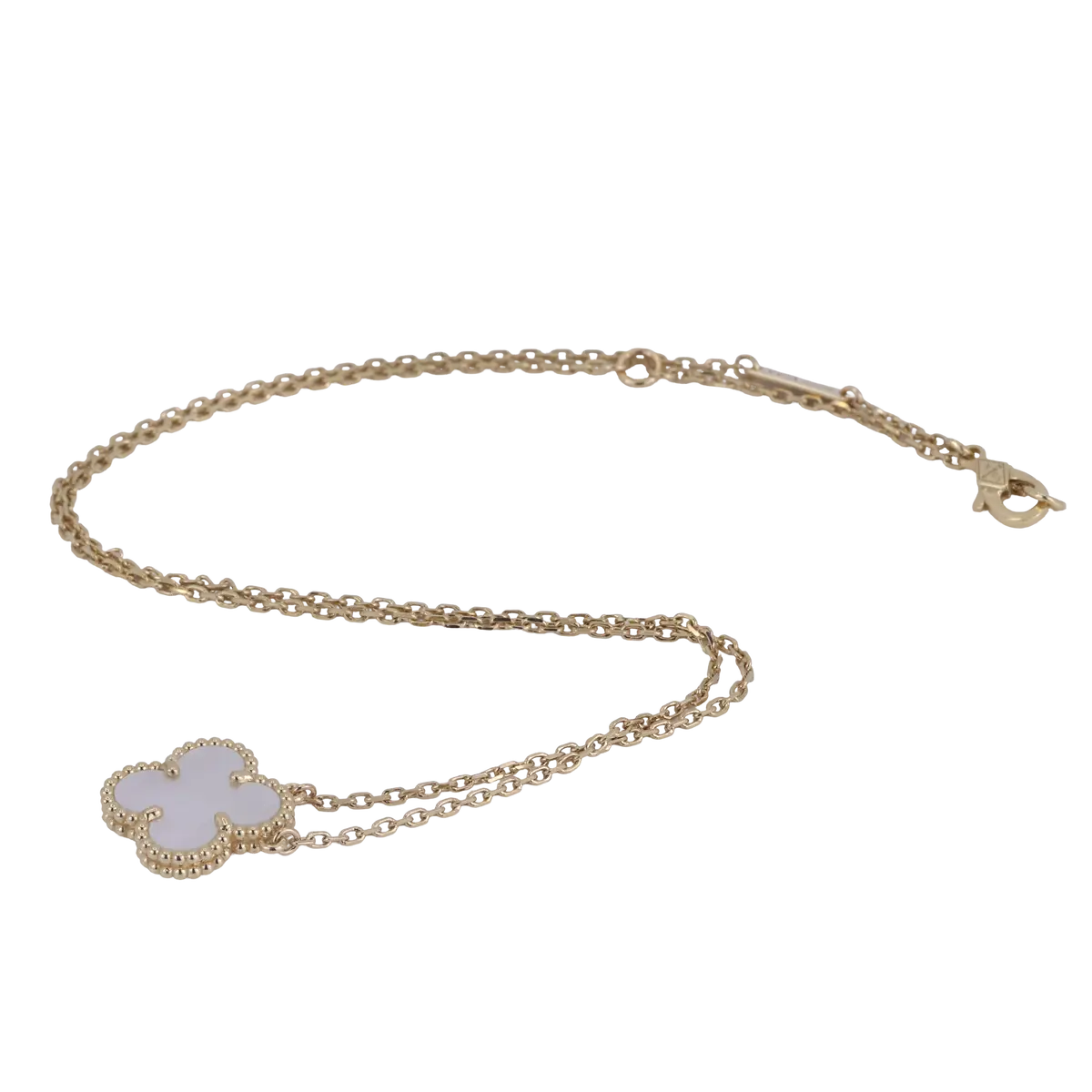 VAN CLEEF & ARPLES 18CT GOLD NECKLACE.