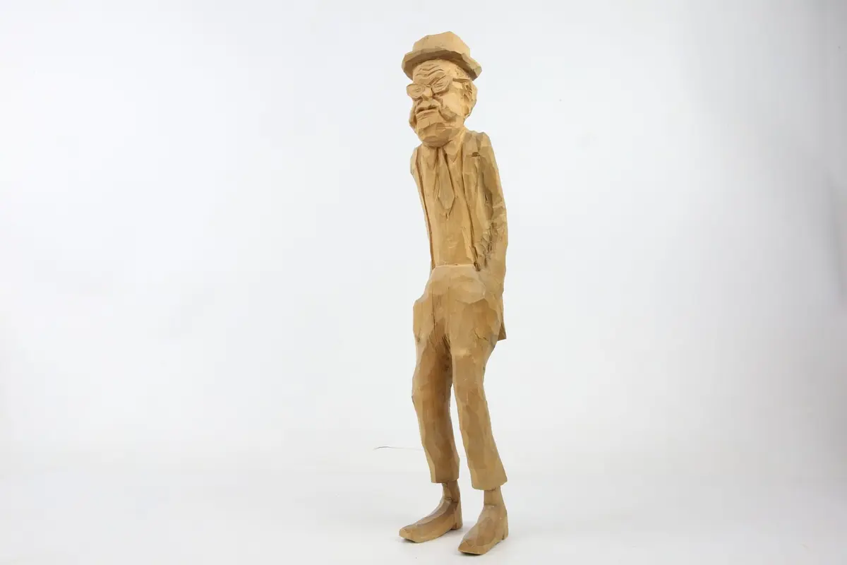 WERNER SJÖBERG (1920-1992), figurin, skuret trä