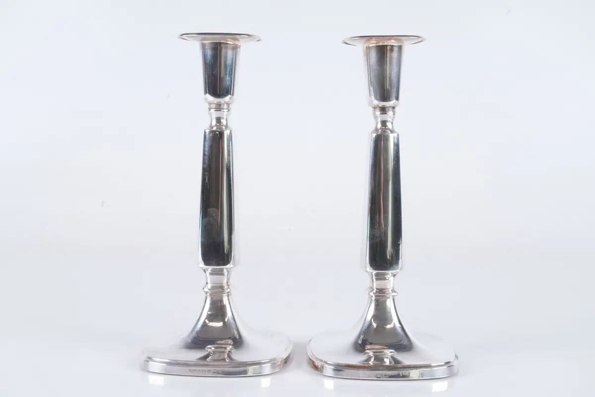 TORE ELDH (1906-1967), ljusstakar, ett par, silver, Ceson, 1968