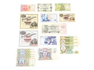 20 SEDLAR, blandade länder