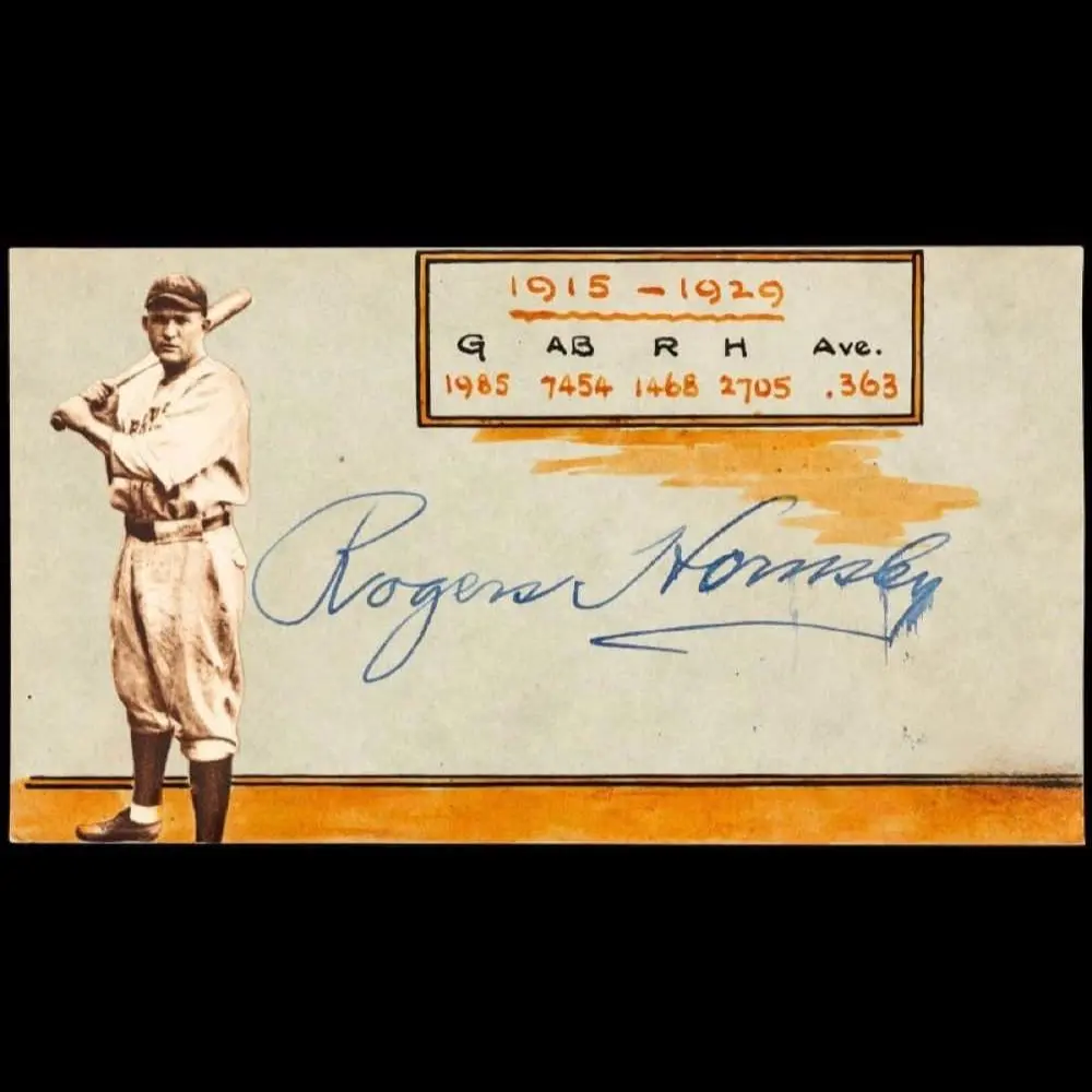 ROGERS HORNSBY SIGNED