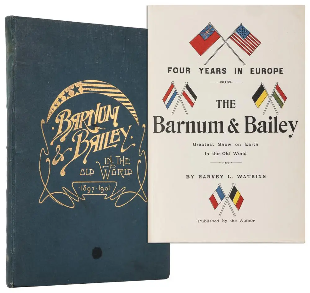 WATKINS, Harvey L. Four Years in Europe. The Barnum & Baile...