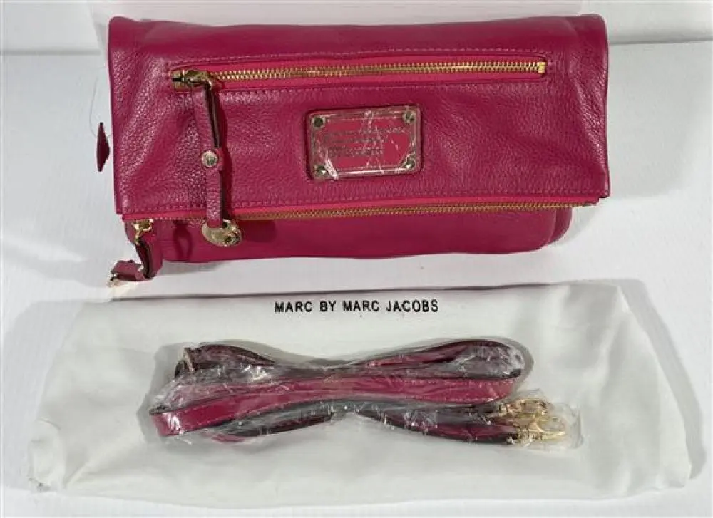 Marc Jacobs: Standard Supply Workwear Pink Leather Clutch, with Shoulder Strap,