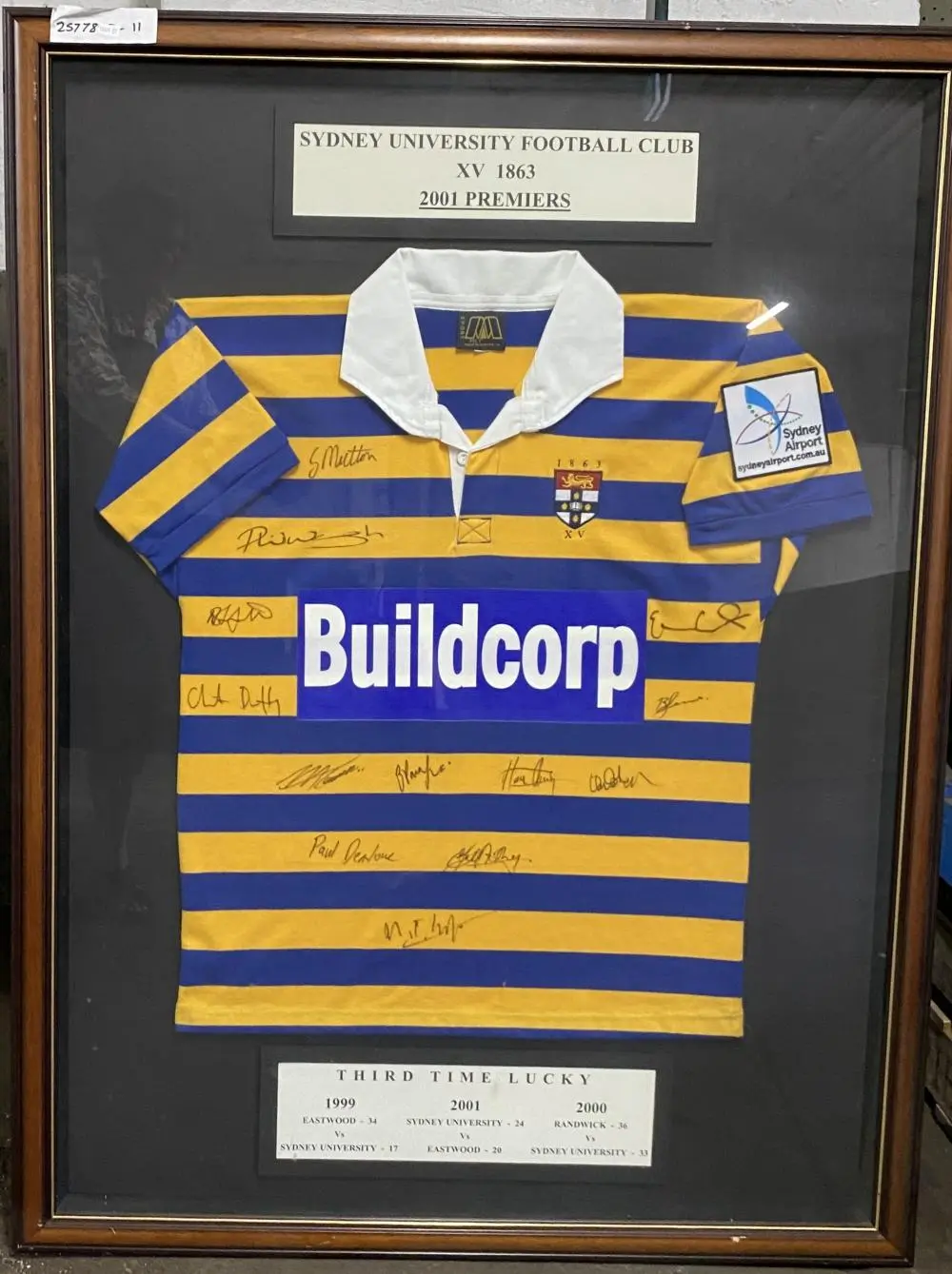 Sydney University Football Club XV 1863 2001 Premiers