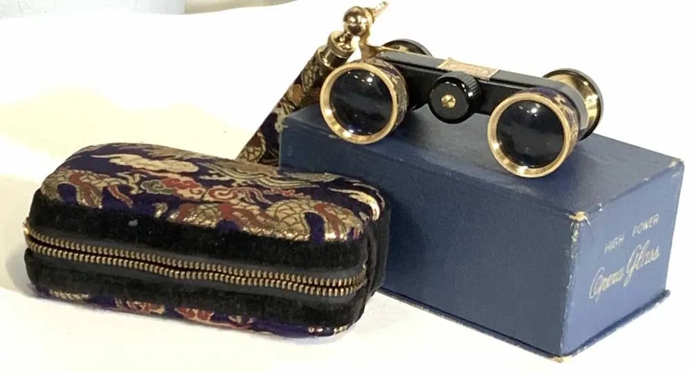 Vintage Asian Opera Glasses with Case