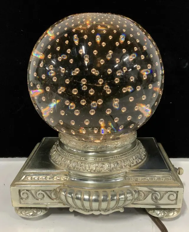 PAIRPONT Controlled Bubble Glass Paperweight Lamp