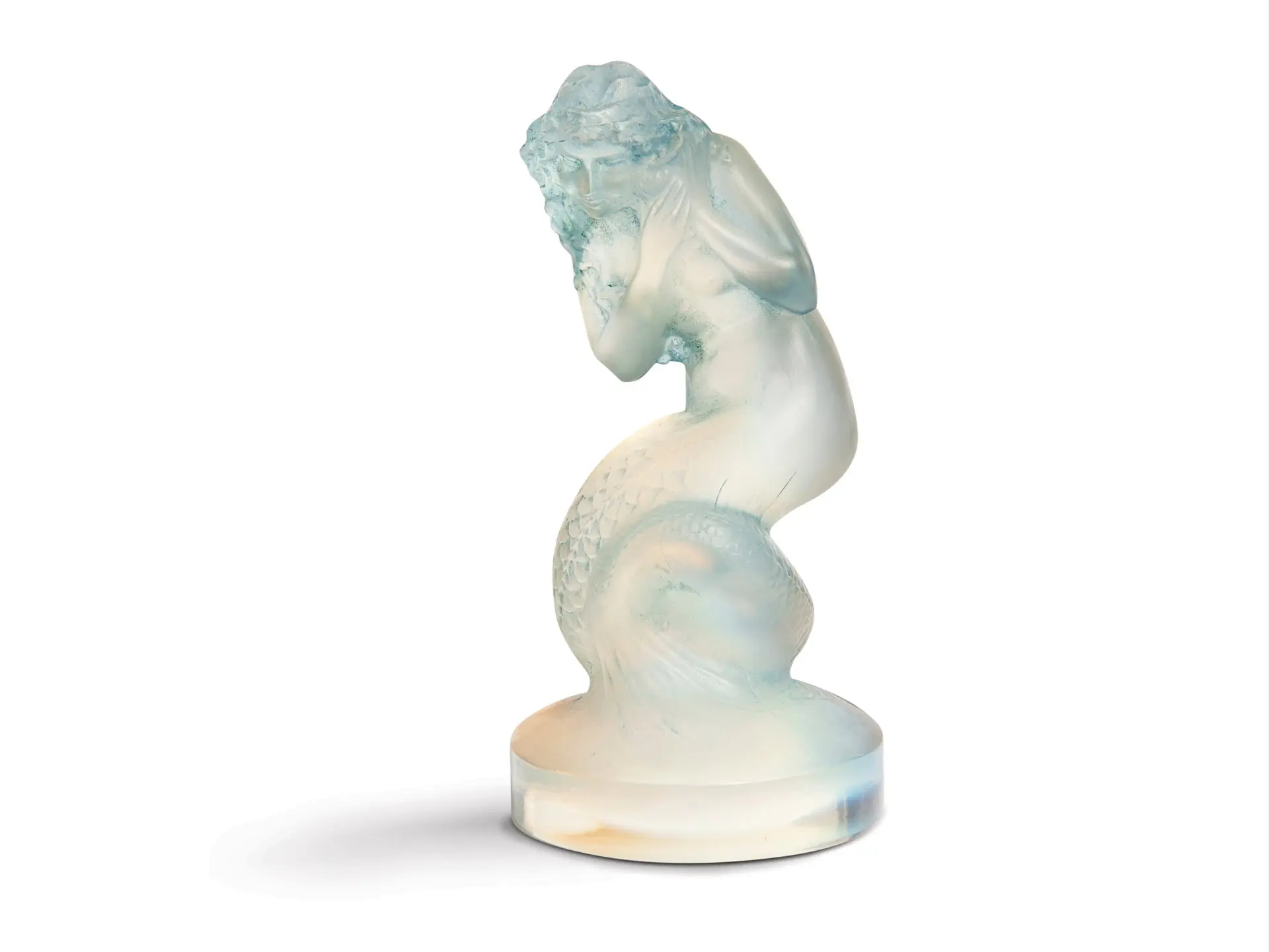 Sirene Opalescent Glass Mascot by René Lalique, c. 1920