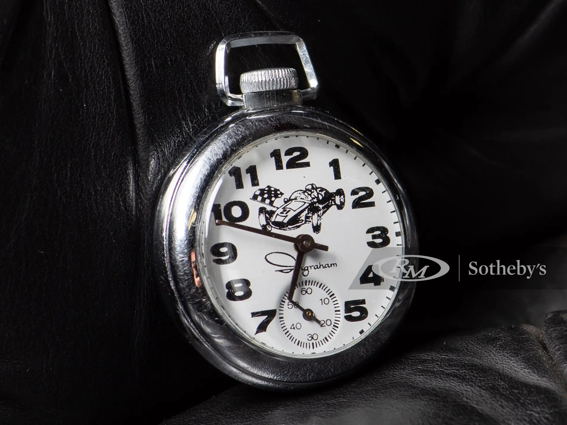 Grand Prix Car Pocket Watch by Ingraham, ca. 1958