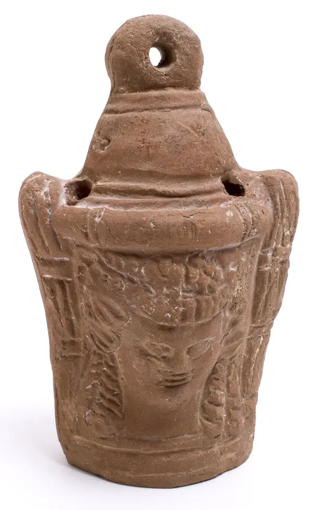 Ancient Egyptian Hellenistic Head Flask Lantern c.3rd Century BC.