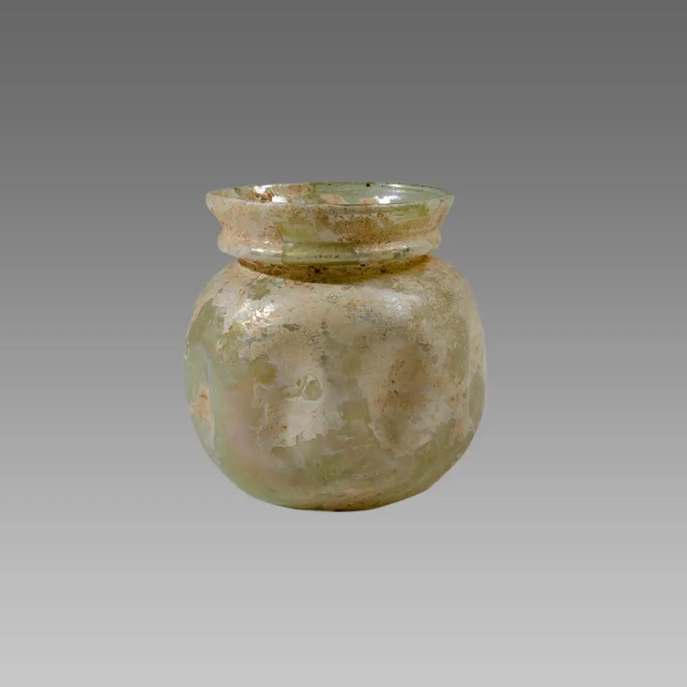 Ancient Roman Glass Jar c.1st century AD.