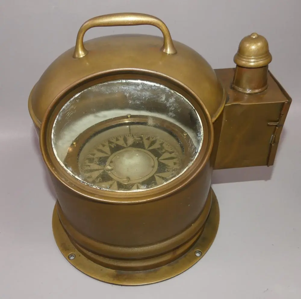 ANTIQUE SHIP BINNACLE & COMPASS