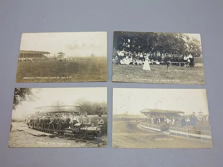 (4) Milton PA Photo Postcards, Rod & Gun Club Shoot